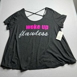 Eye‎ Candy Woke Up Flawless T-shirt Size 1X NWT